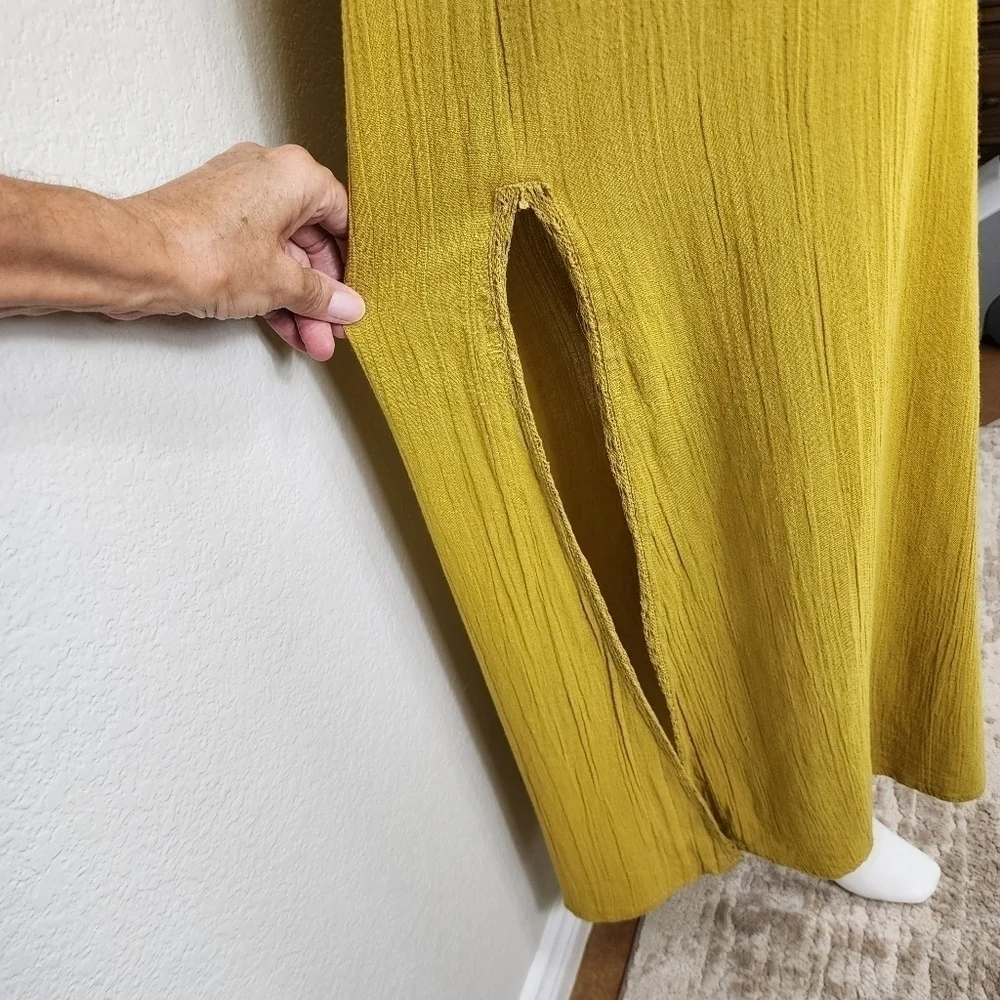 Free People Gauze Gold Boho Jumpsuit Size XS - Picture 2 of 16